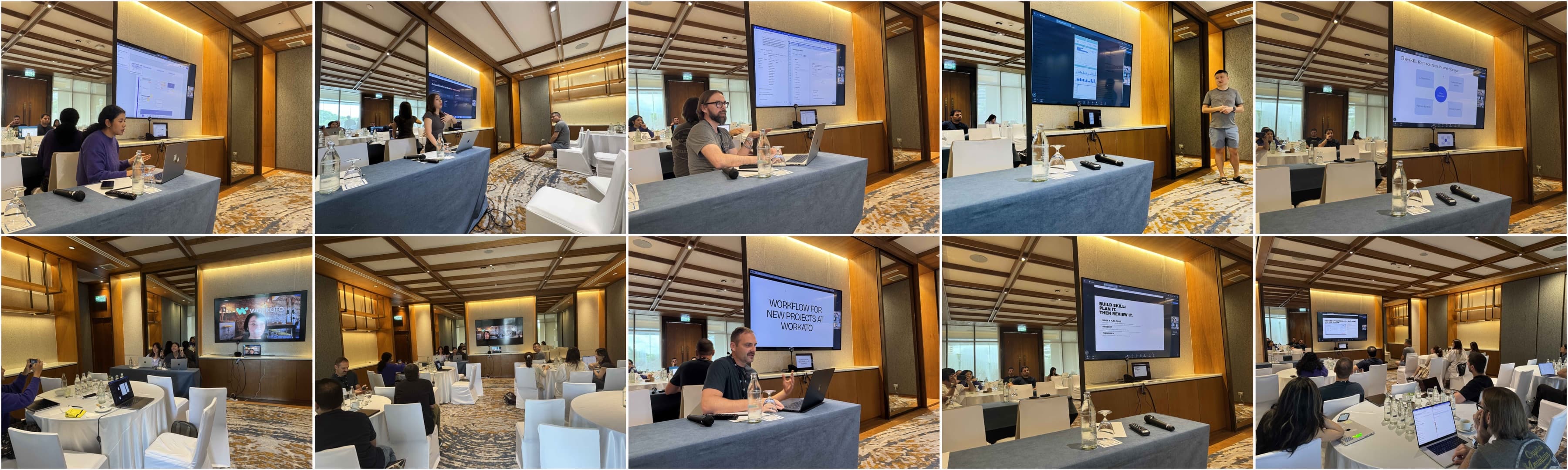The design and research team gathered together at the 2026 offsite during the "Good artists copy; great artists steal" session